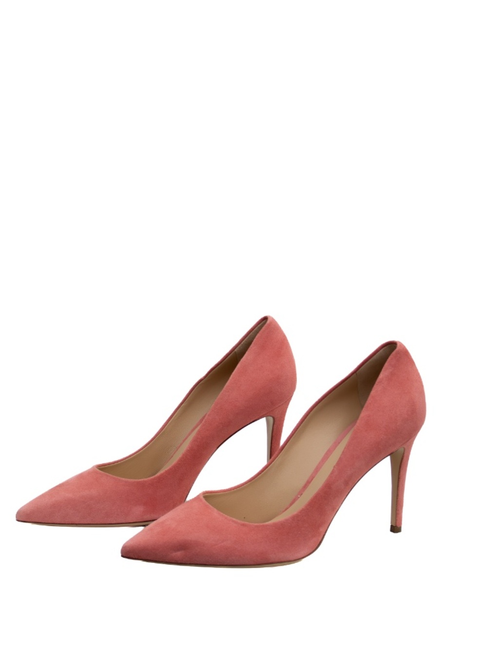 M.Gemi Women’s Coral Pink Suede Pointed Toe Stiletto Pumps Heels Size EU 37 US 7